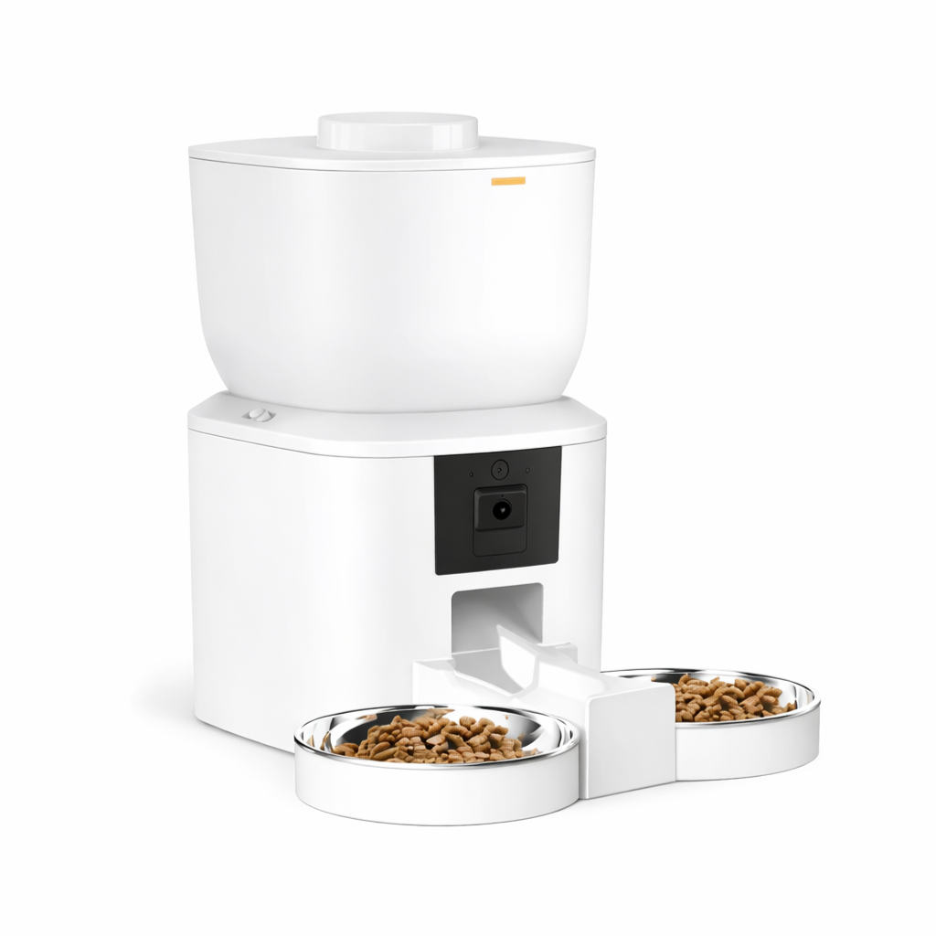 Distributeur de Croquettes pour Chat Automatique avec Caméra